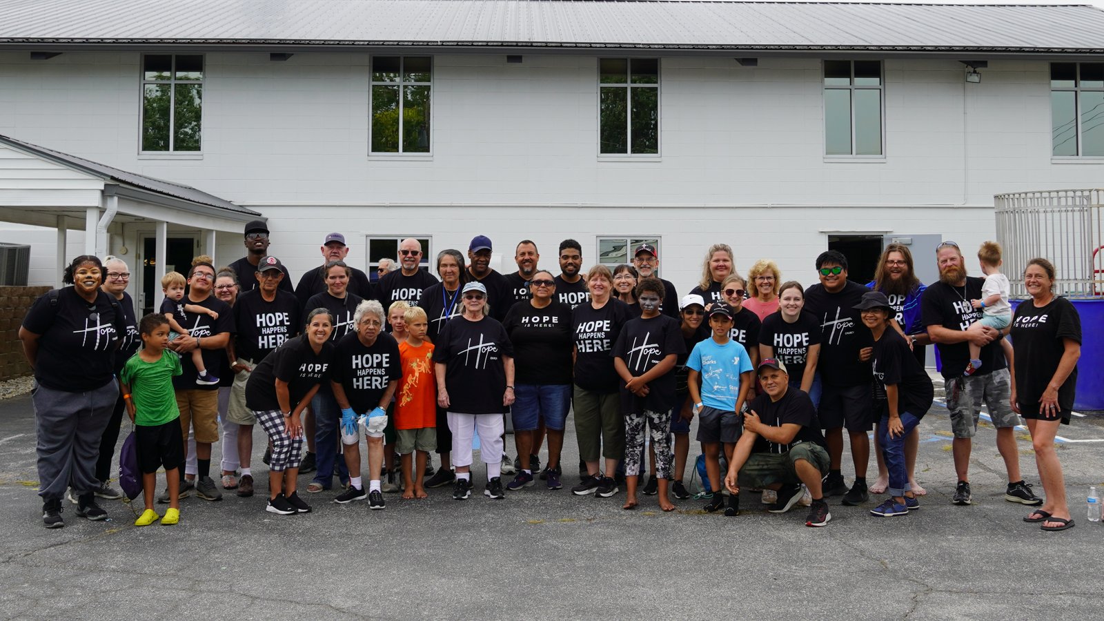 Hope Church Back to School Bash volunteers and community